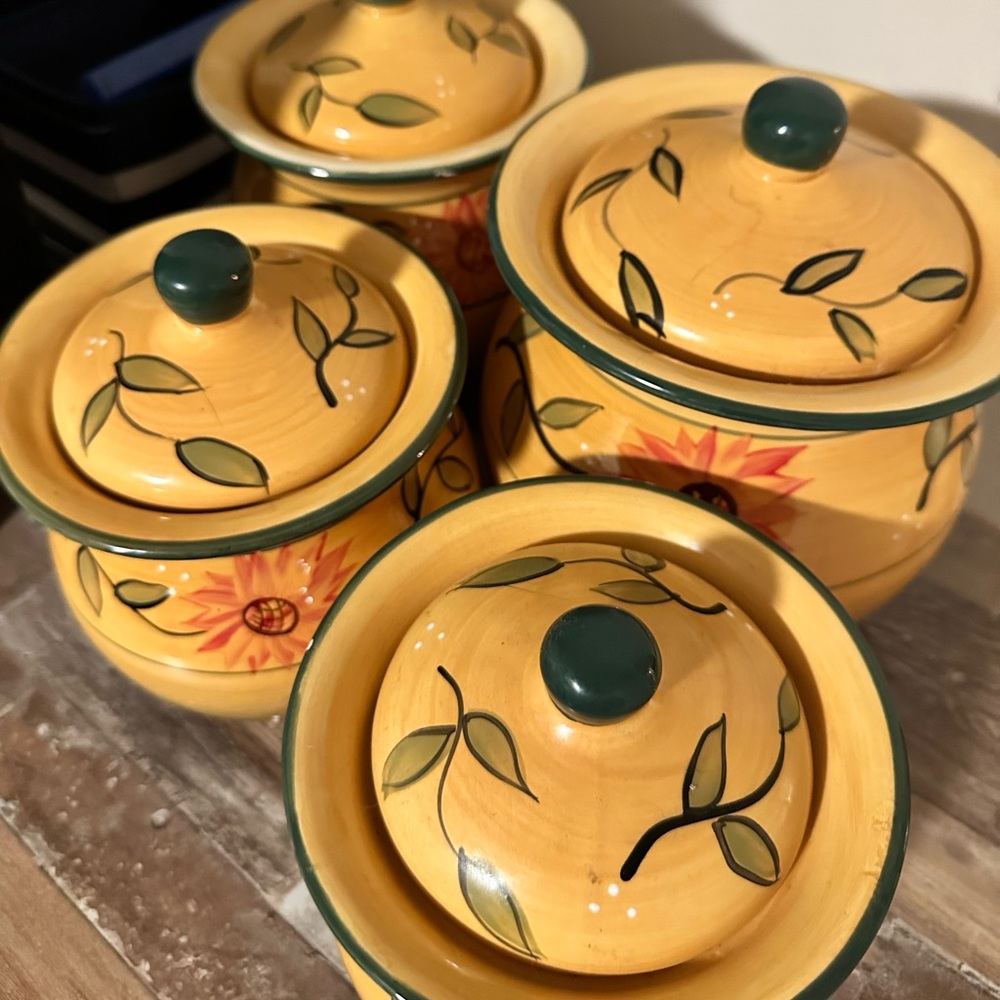 Sunflower Kitchen Canisters